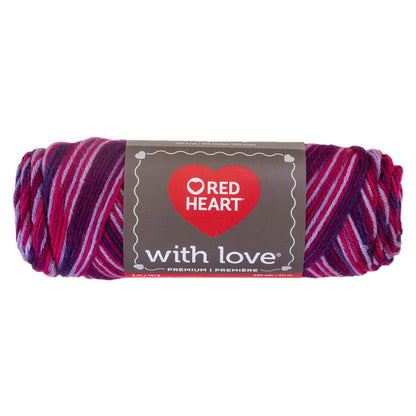 Red Heart With Love Yarn - Clearance shades Plum Jam