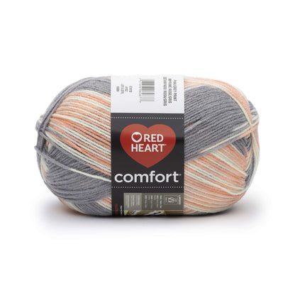 Red Heart Comfort Yarn - Clearance Shades Pink/Gray Print