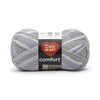 Red Heart Comfort Yarn - Clearance Shades Gray/Lavender Print