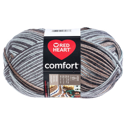 Red Heart Comfort Yarn - Clearance Shades Gravel Print