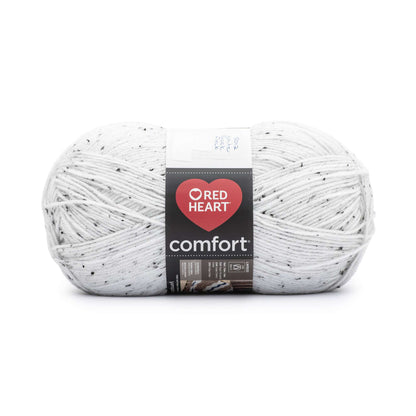 Red Heart Comfort Yarn - Clearance Shades White/Black Fleck
