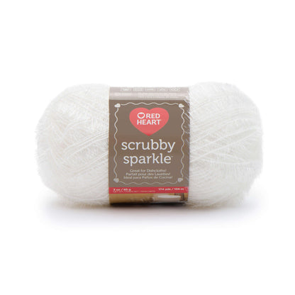 Red Heart Scrubby Sparkle Yarn - Discontinued Shades Marshmallow