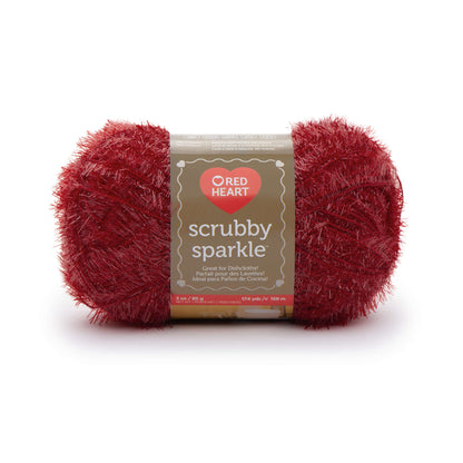 Red Heart Scrubby Sparkle Yarn - Discontinued Shades Strawberry
