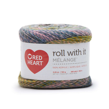 Red Heart Roll With It Melange Yarn - Discontinued shades Green Room