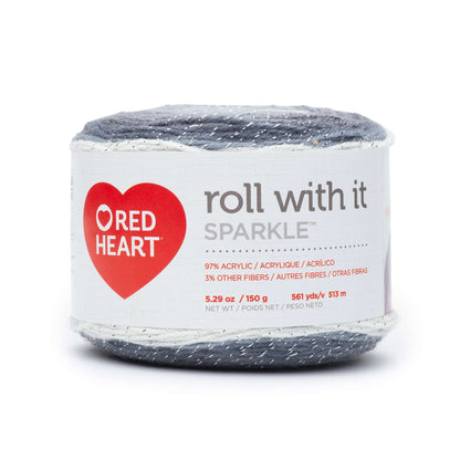 Red Heart Roll With It Sparkle Yarn - Clearance shades Diamonds