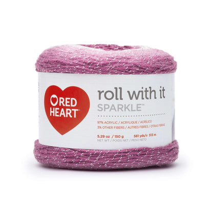 Red Heart Roll With It Sparkle Yarn - Clearance shades Pixie