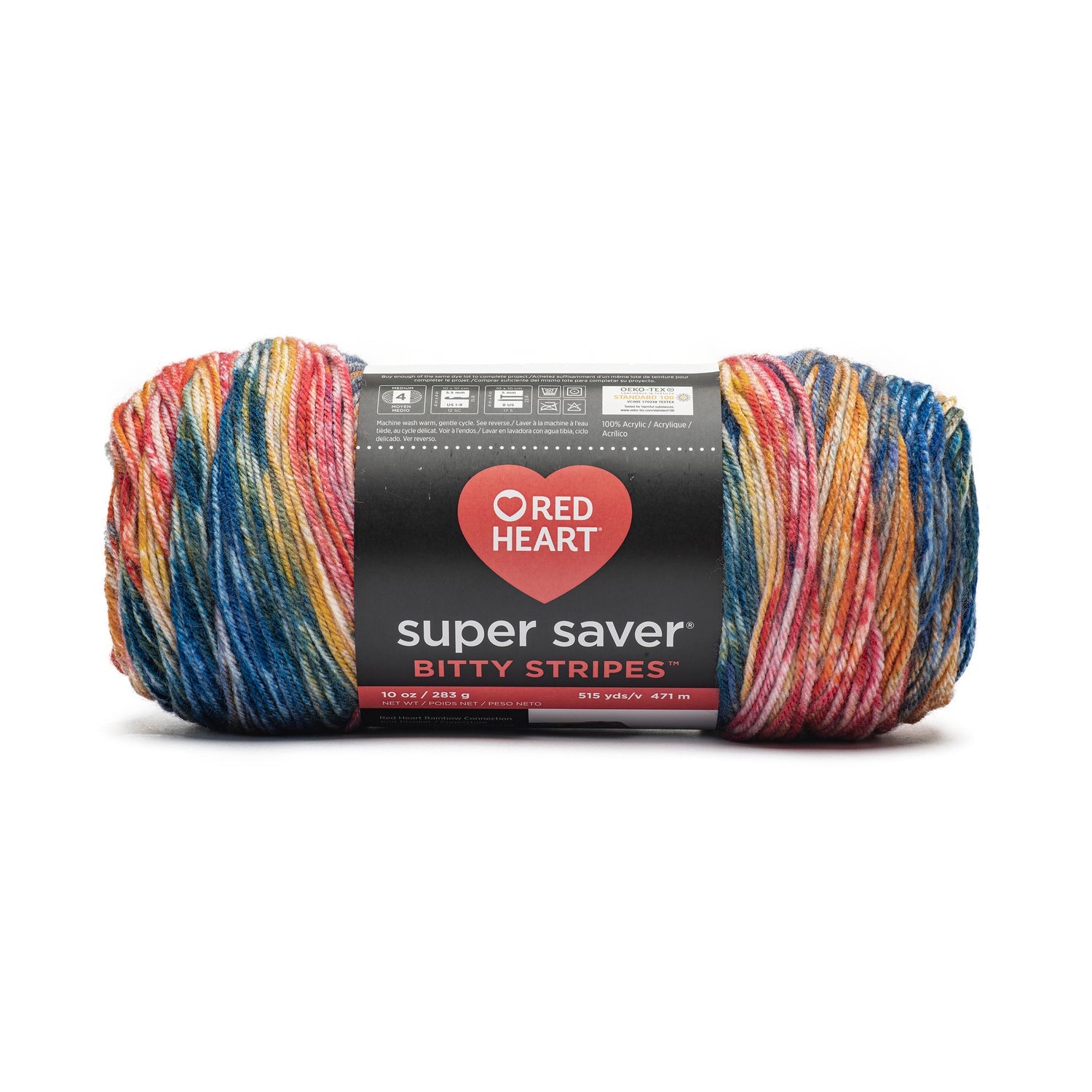 Red Heart Super Saver Bitty Stripes Yarn - Discontinued shades