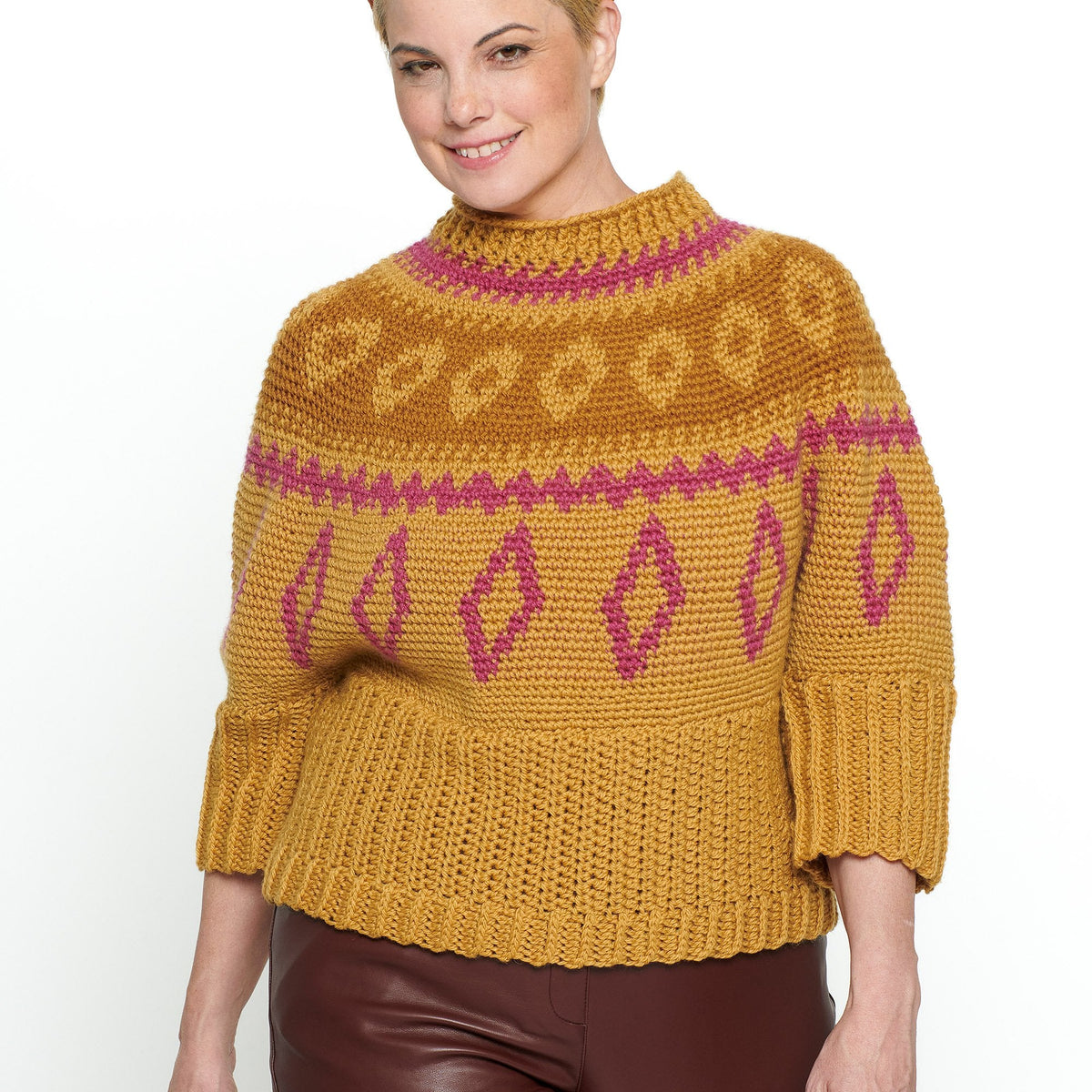 Crochet Swoncho made in Patons Classic Wool Yarn