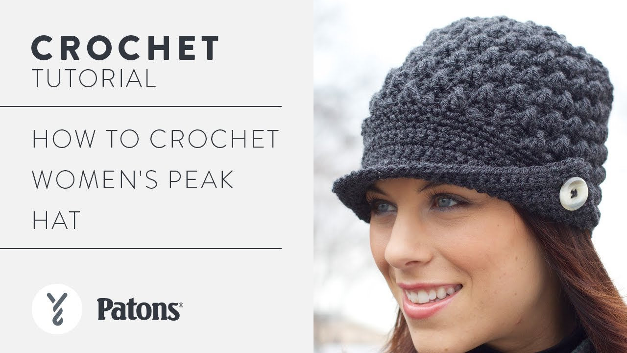 Patons Women's Peaked Cap Crochet