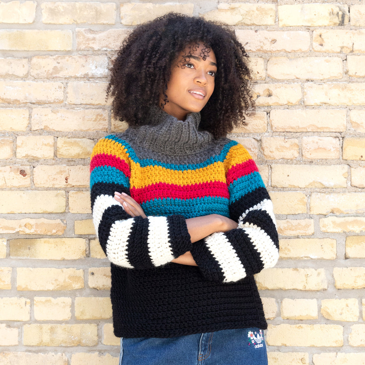 Crochet Sweater made in Patons Classic Wool Roving Yarn
