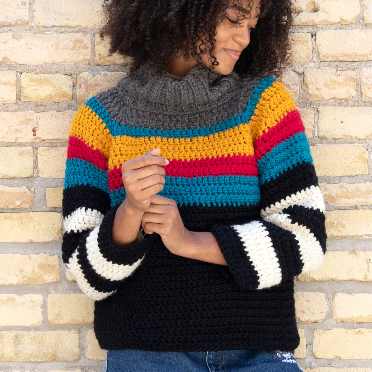 Crochet Sweater made in Patons Classic Wool Roving Yarn