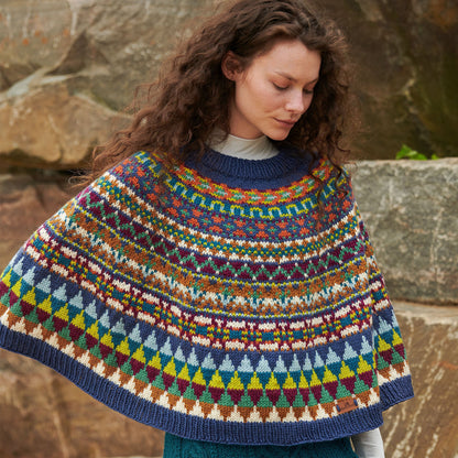 Patons Knit Color Kaleidoscope Poncho All Variants