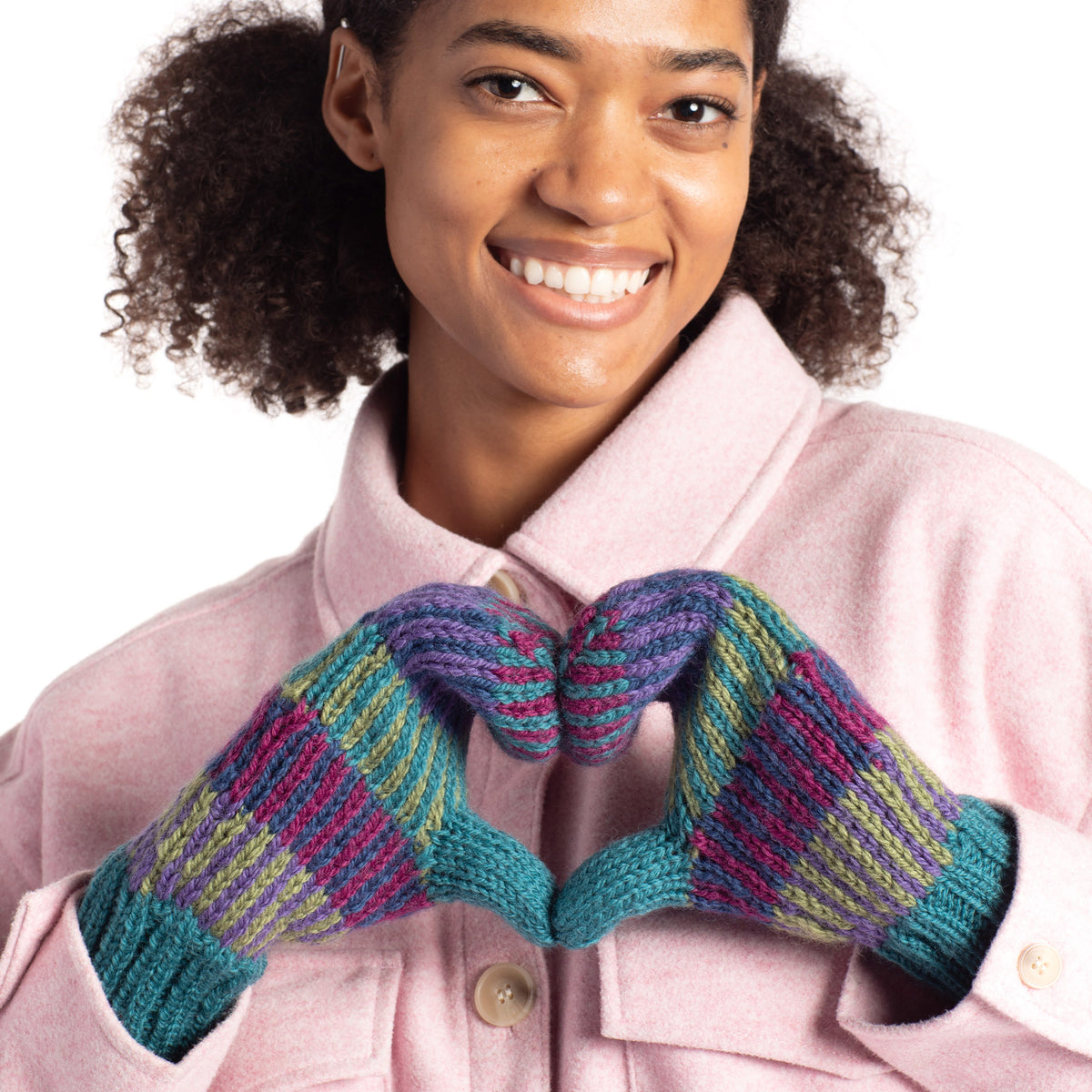 Knit Mittens made in Patons Classic Wool Worsted Yarn