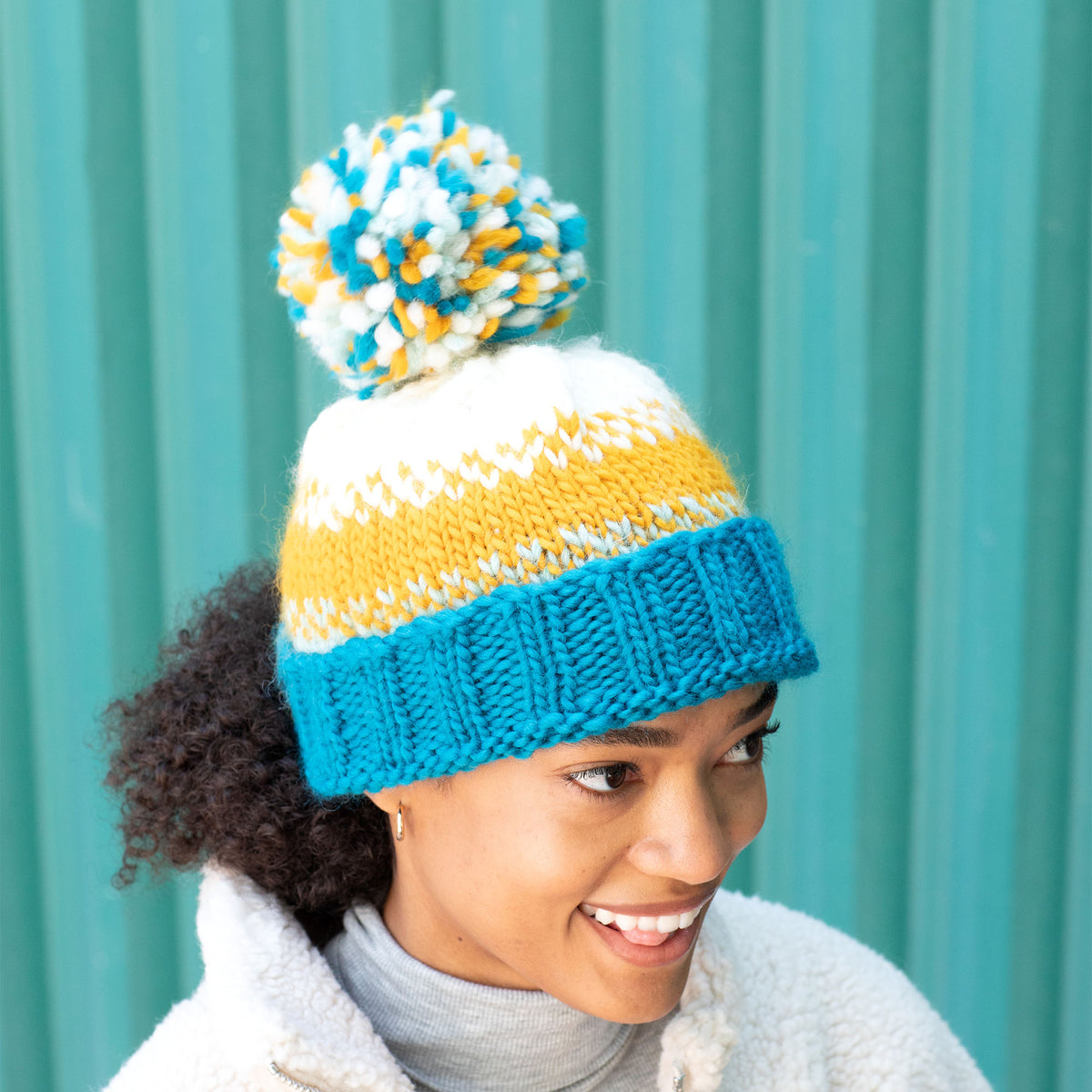 Knit Hat made in Patons Classic Wool Roving Yarn