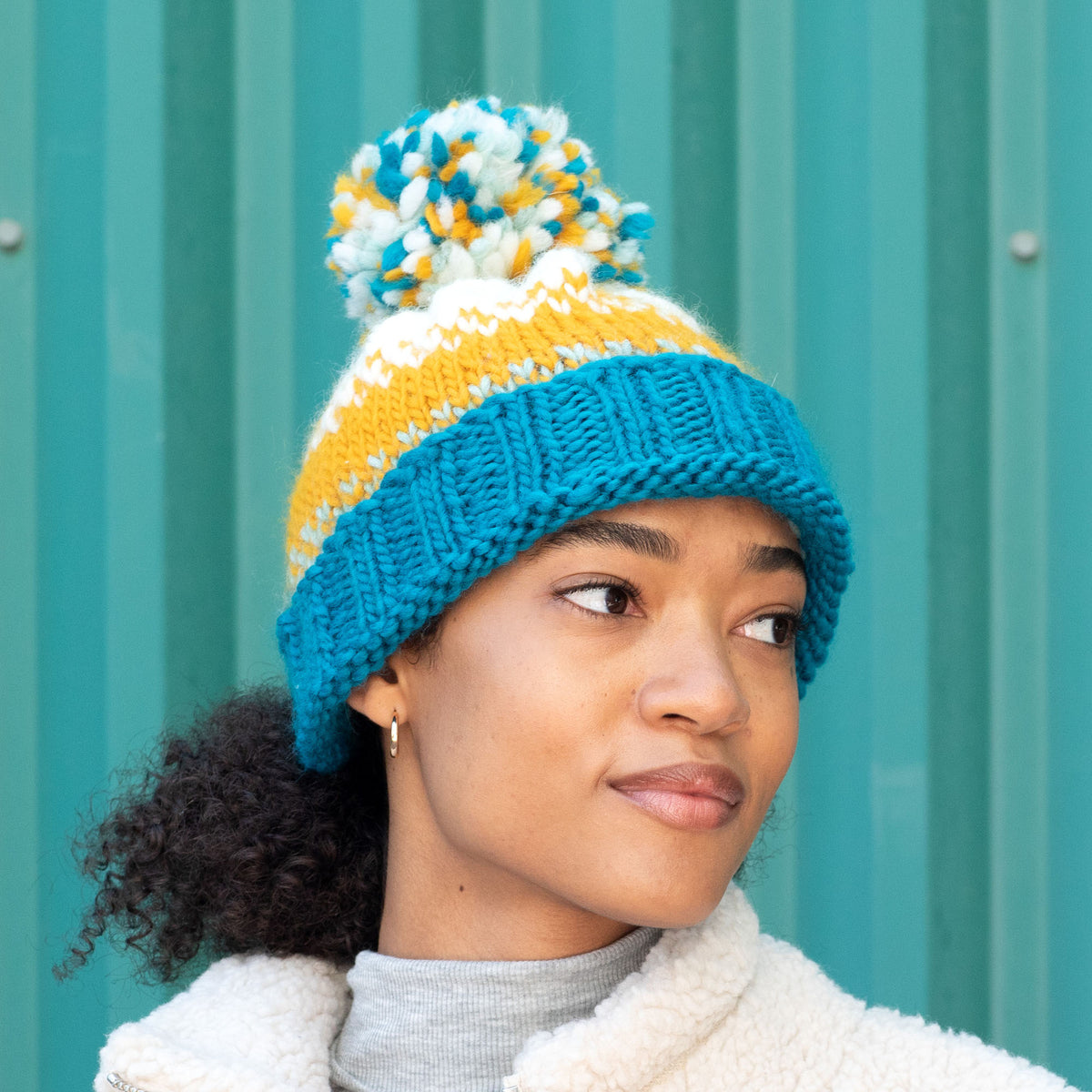 Knit Hat made in Patons Classic Wool Roving Yarn