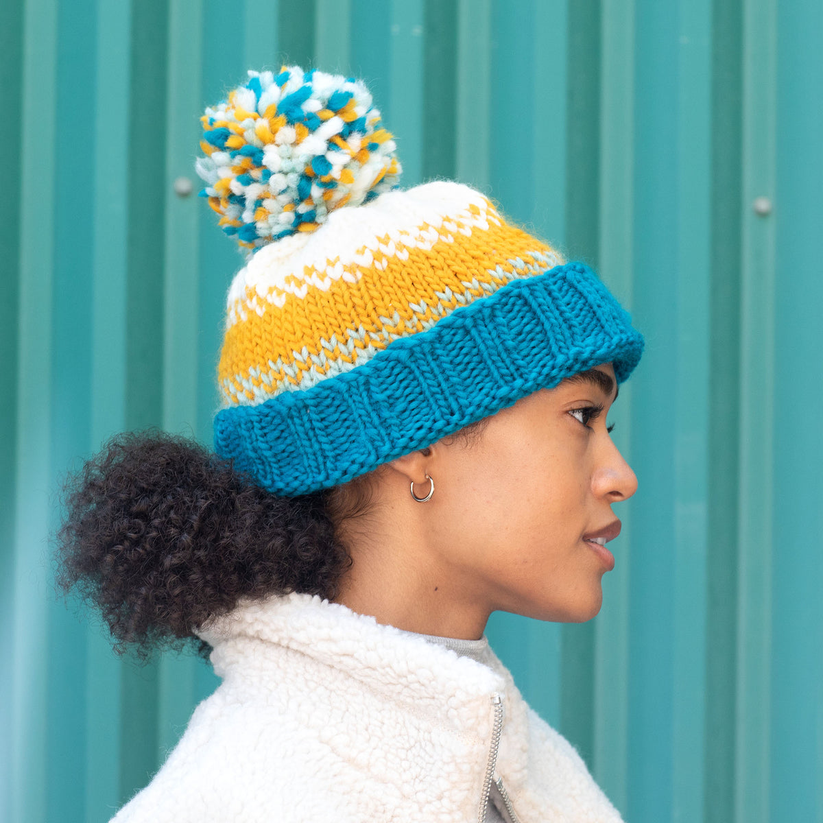 Knit Hat made in Patons Classic Wool Roving Yarn
