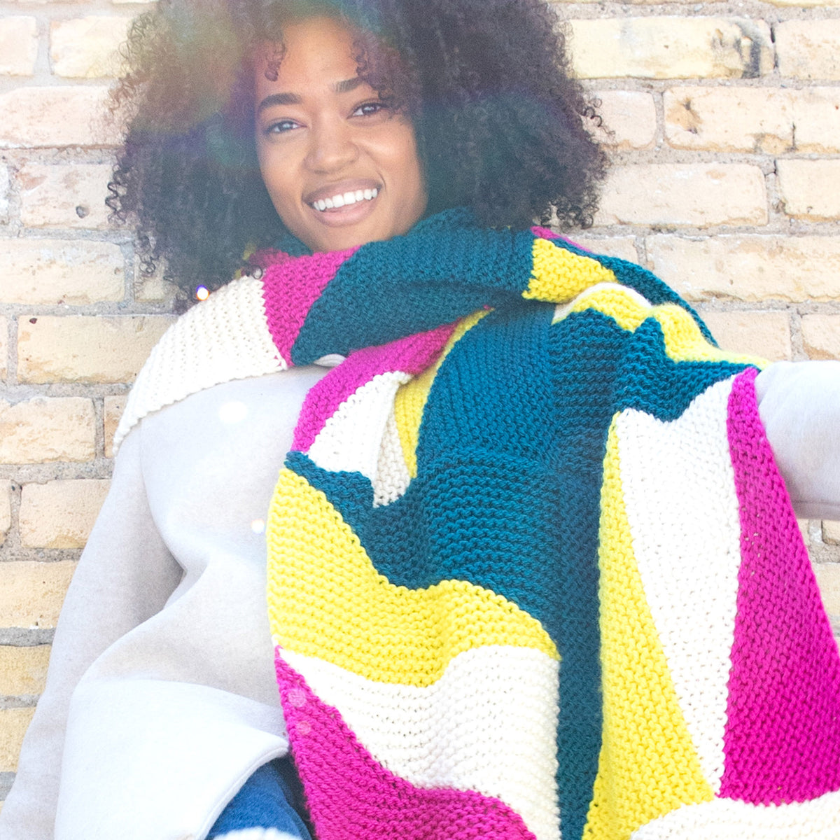 Knit Scarf made in Patons Inspired Yarn