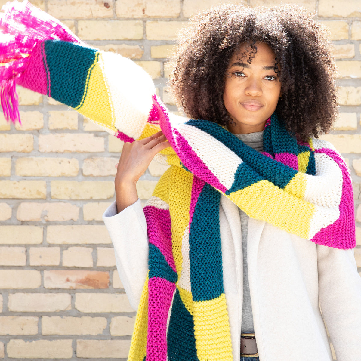 Knit Scarf made in Patons Inspired Yarn