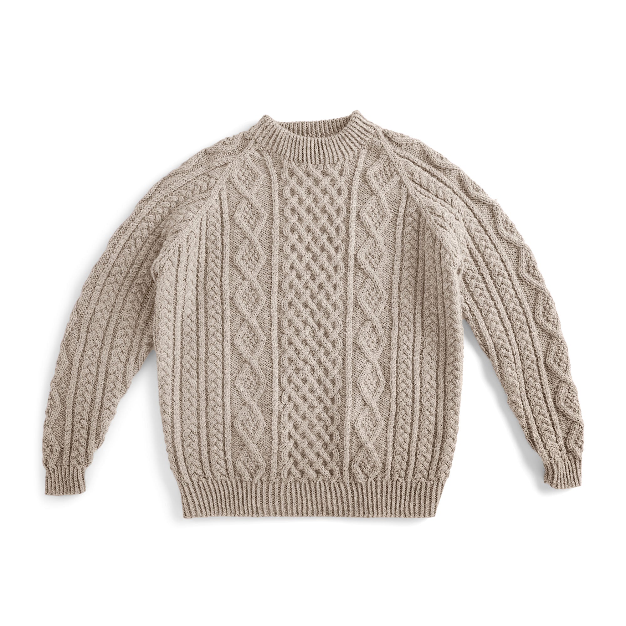 Free Patons Honeycomb Aran Sweater Knitting Pattern Yarnspirations