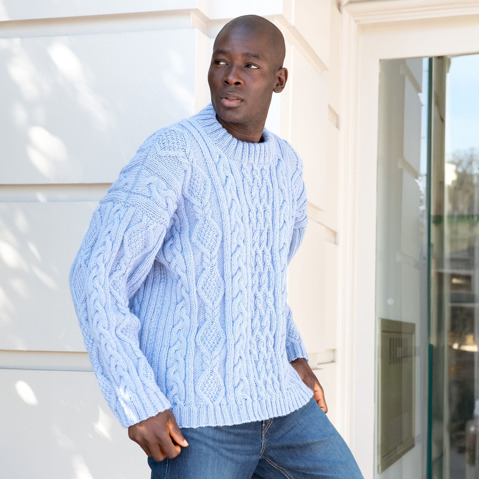 Free Patons Cable Knit Mock Neck Pullover Pattern