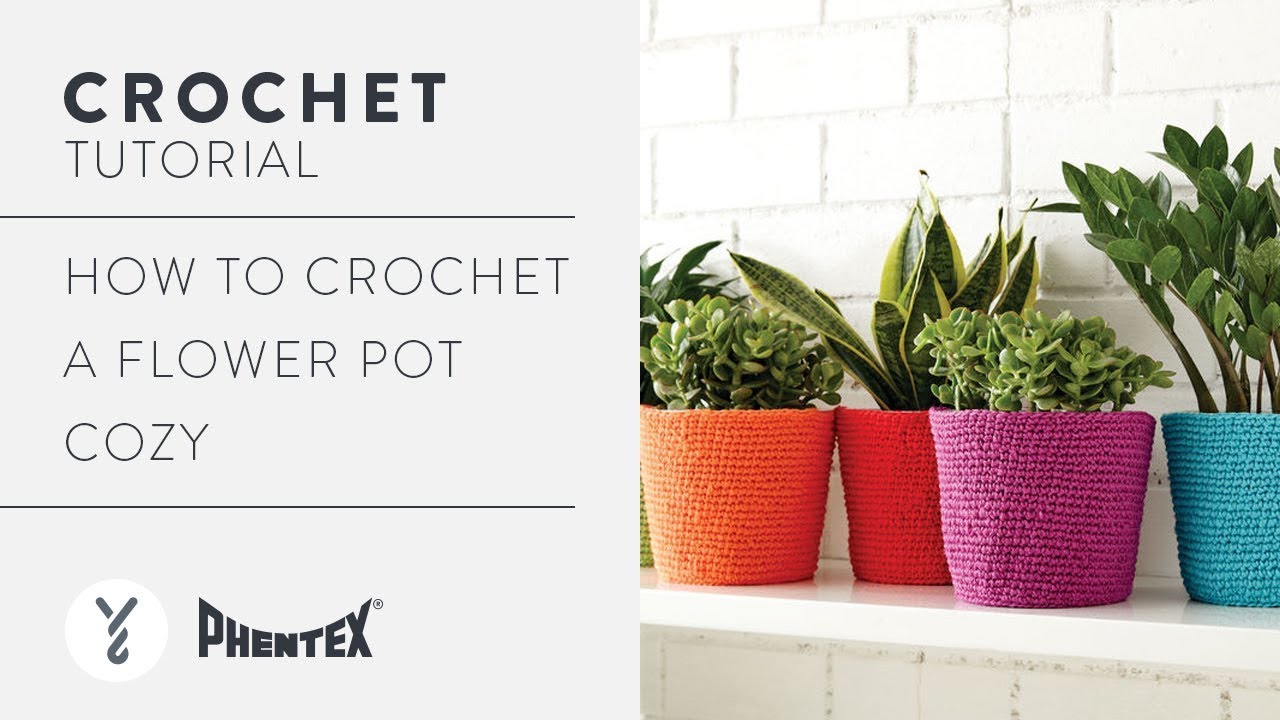 Phentex Simple Flower Pot Cozy Crochet