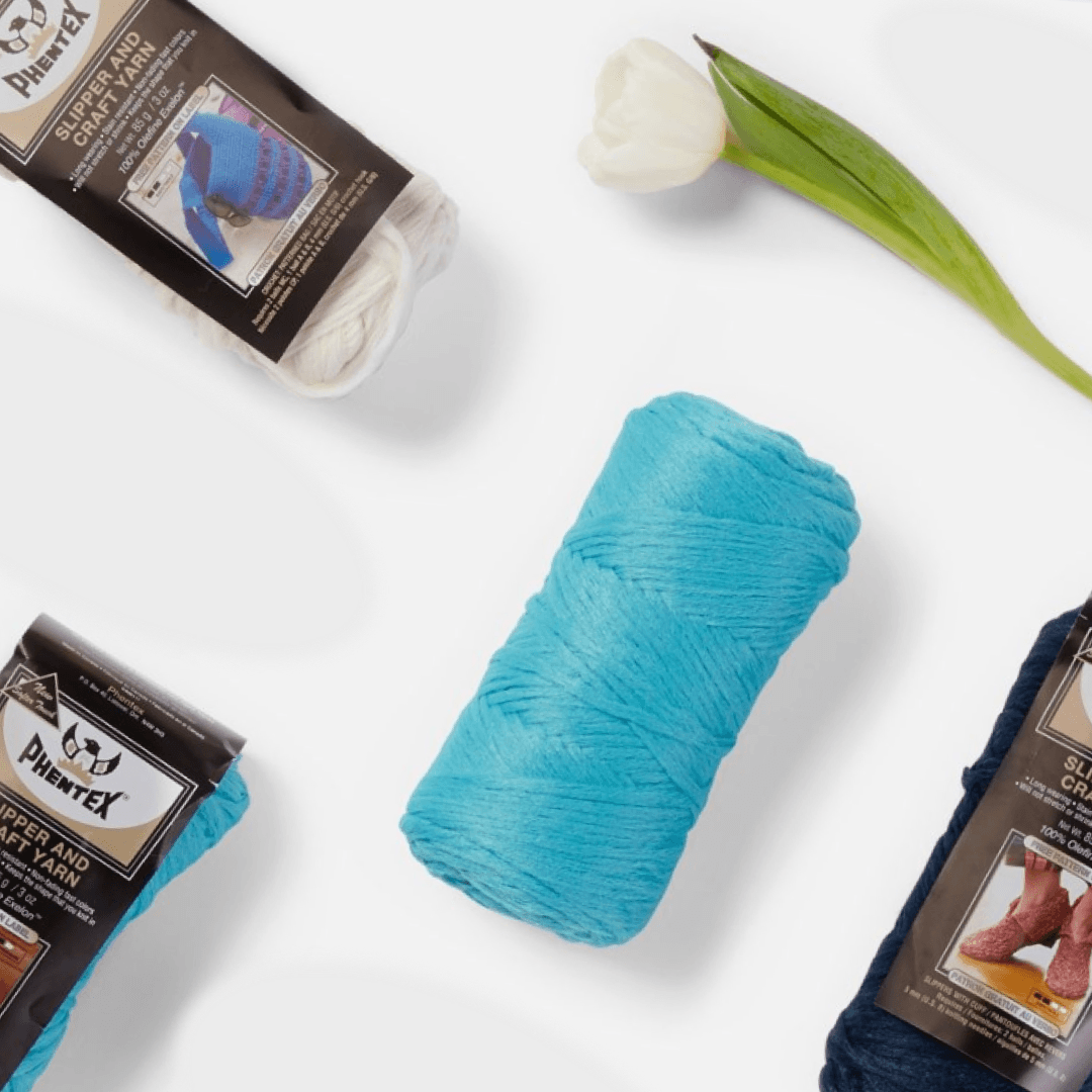 Phentex brand's yarns on a white background.
