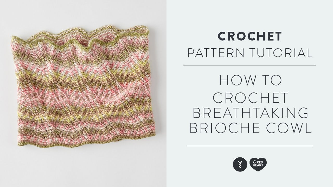 Red Heart Breathtaking Brioche Cowl Crochet