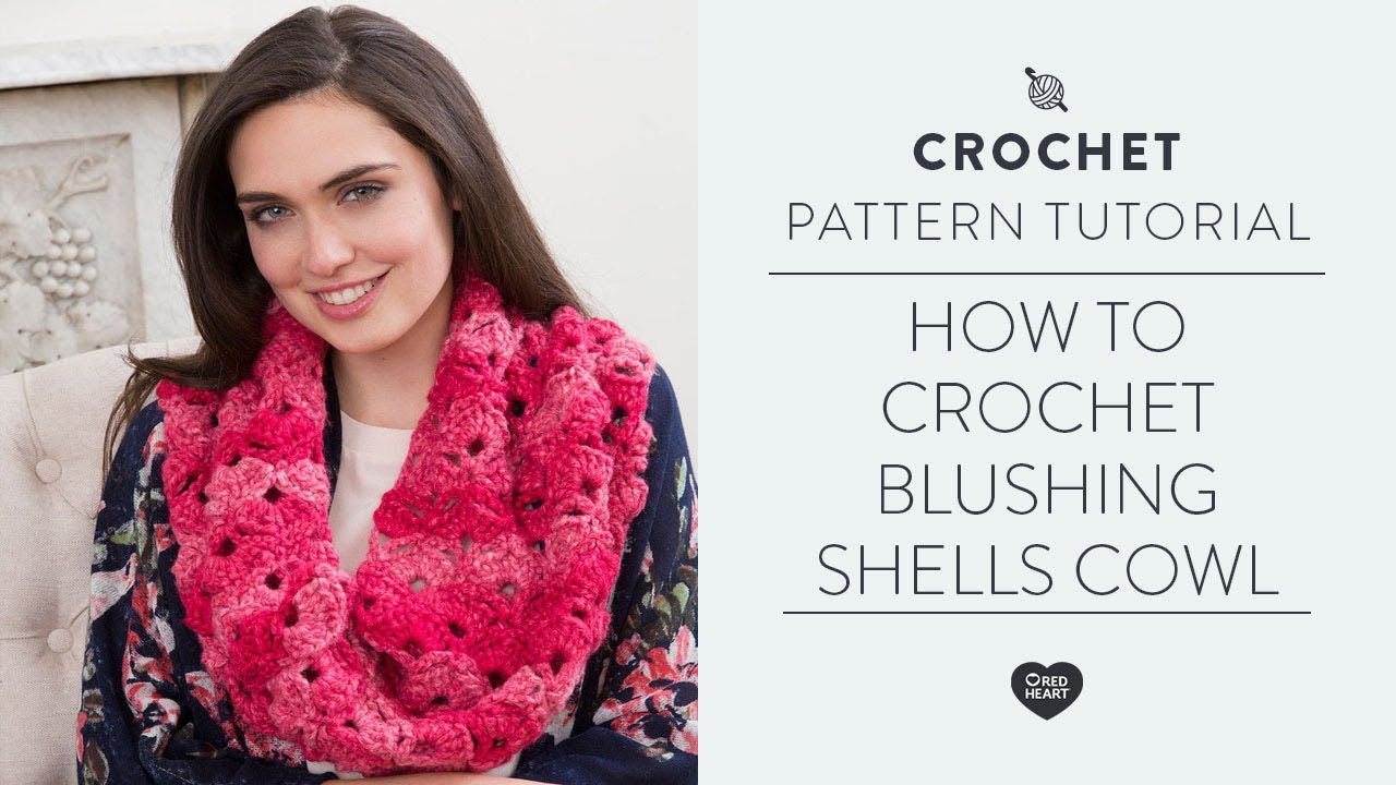 Red Heart Blushing Shells Cowl Crochet