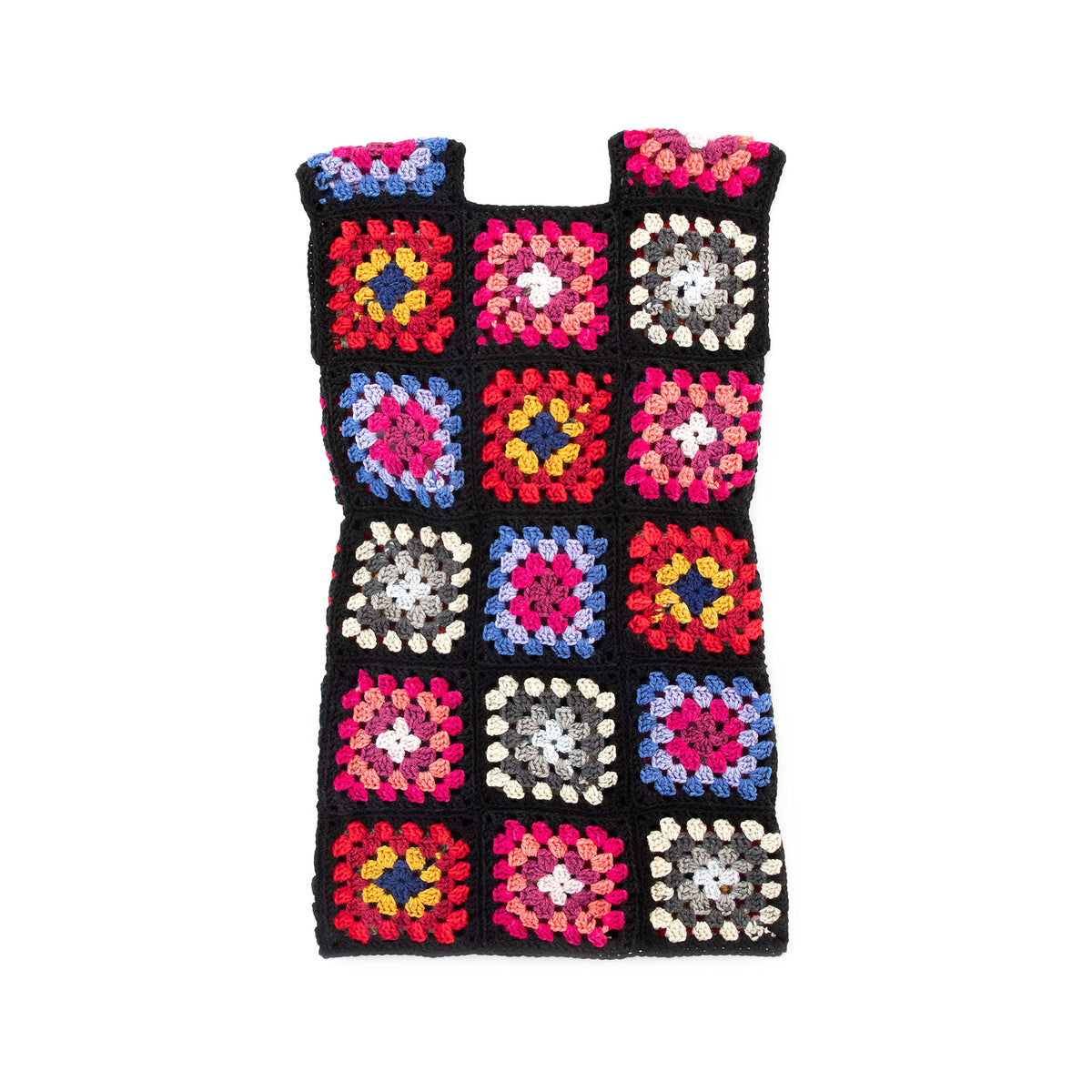 Crochet Dress made in Red Heart All in One Granny Square Yarn