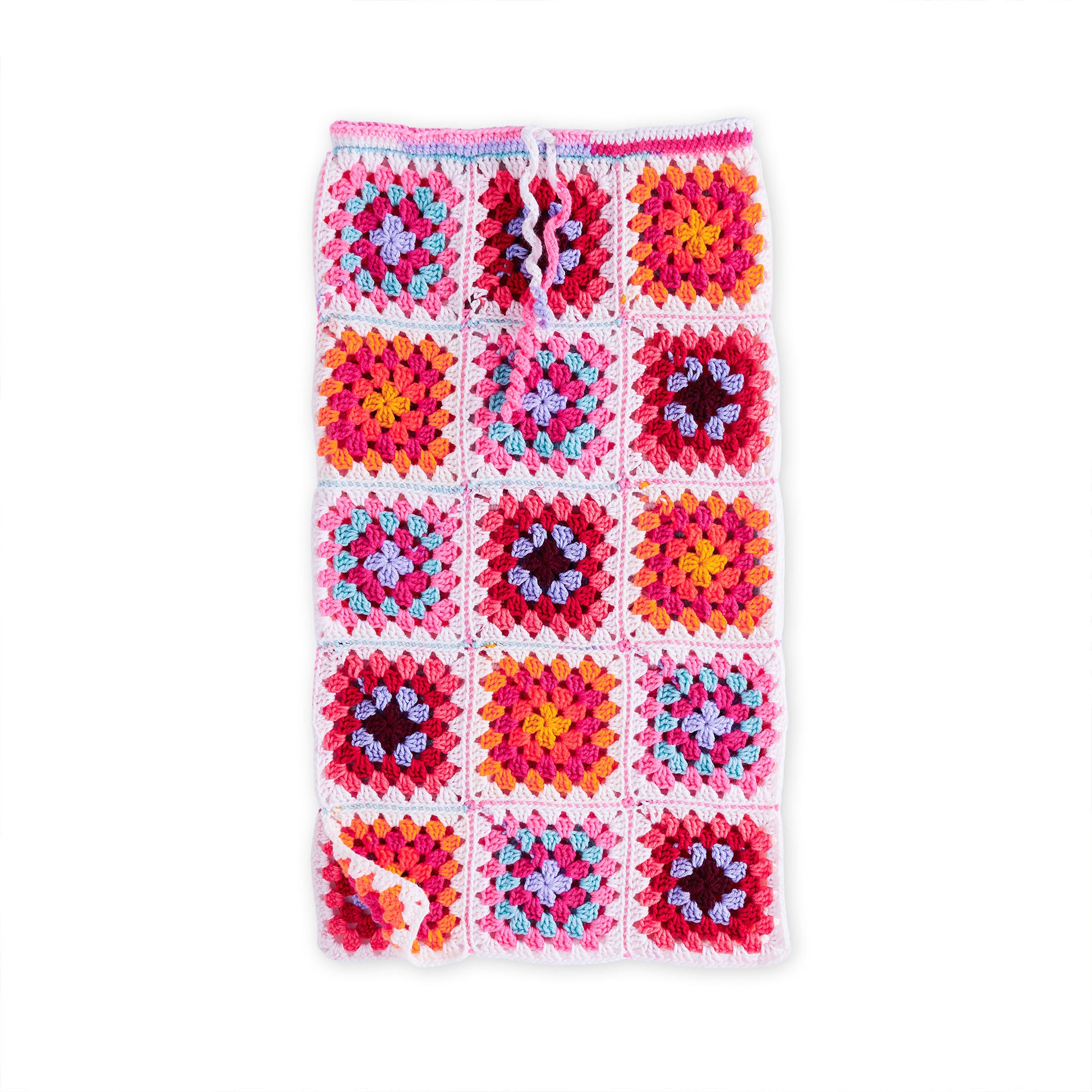 Free Red Heart Crochet Granny Side Slit Skirt Pattern
