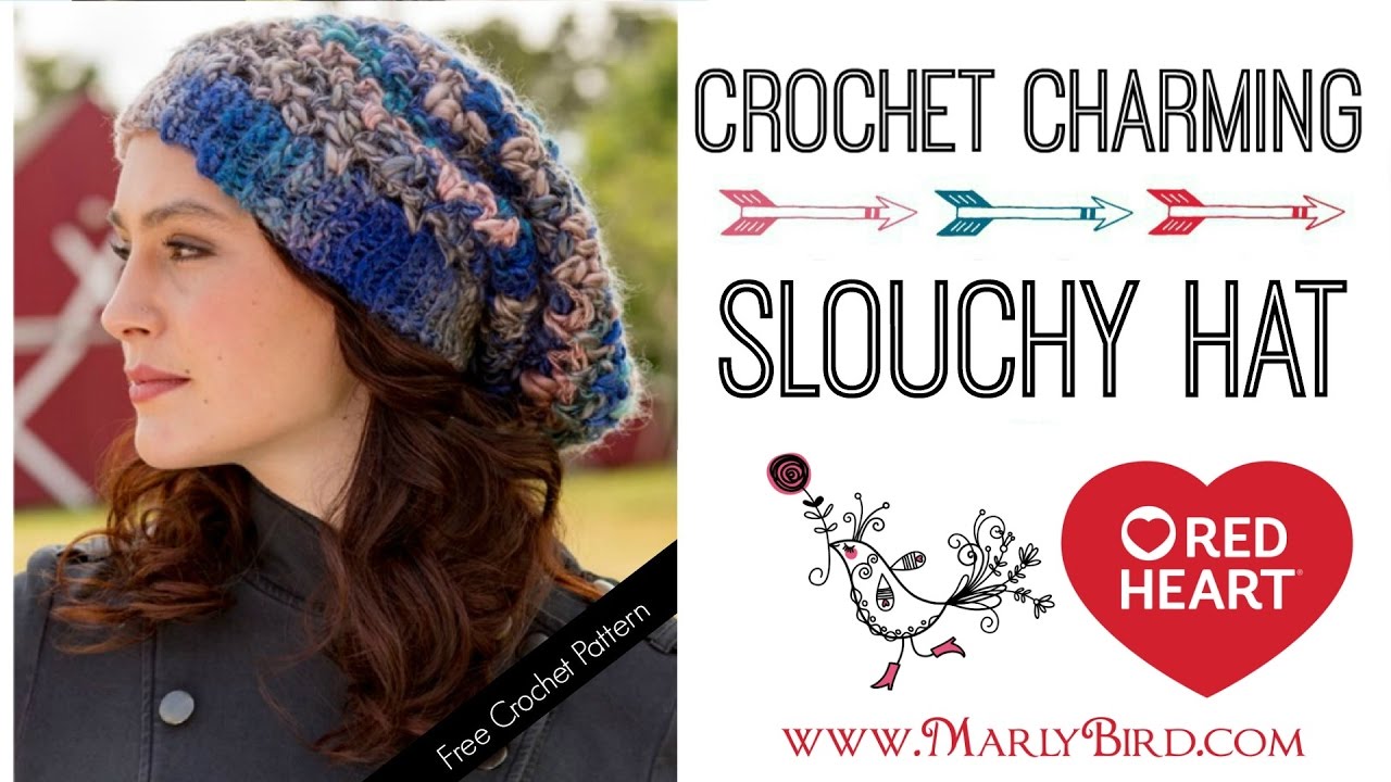 Red Heart Charming Slouchy Hat Crochet