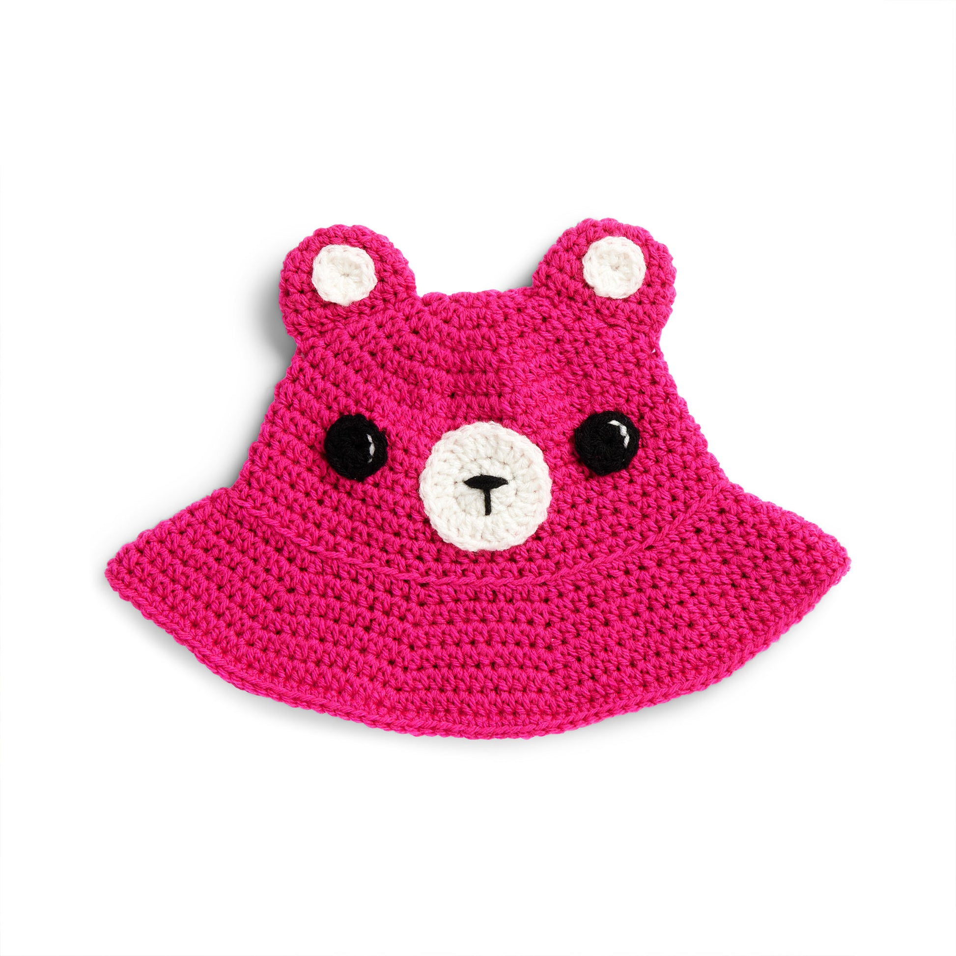 Free Red Heart Teddy Bear Crochet Bucket Hat Pattern