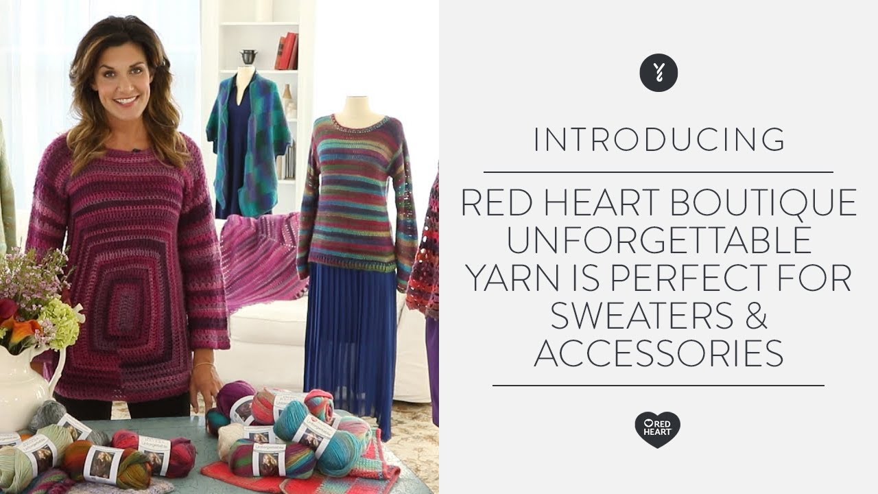 Red Heart Striped Shades Scarf Crochet