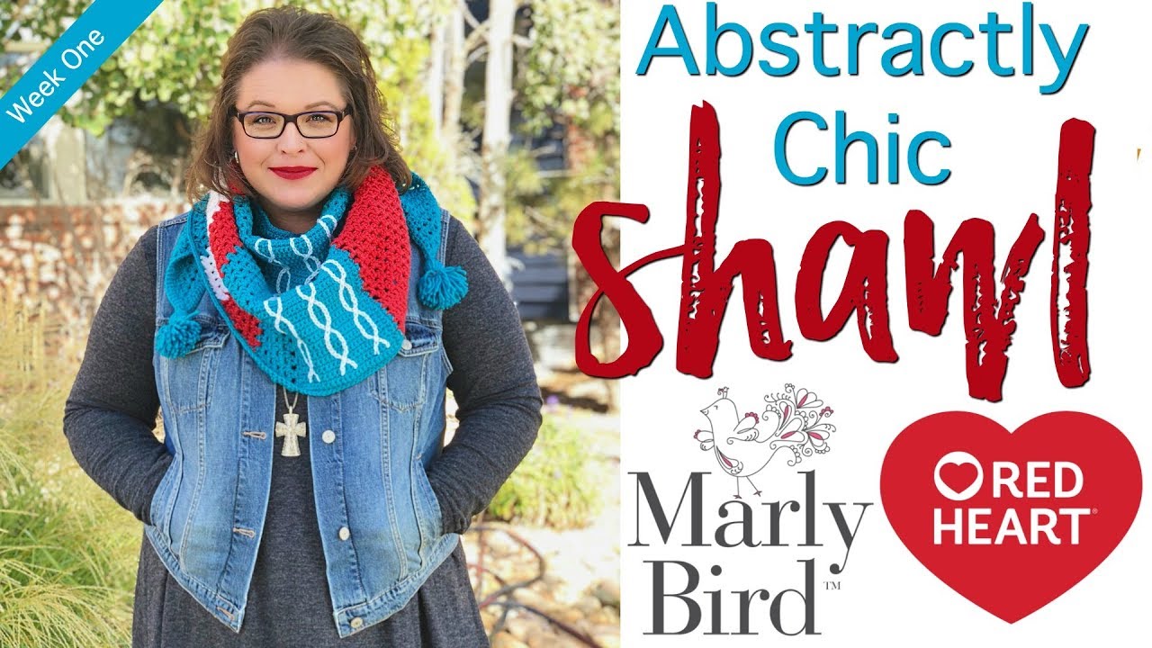 Red Heart Abstractly Chic Shawl Crochet-Along