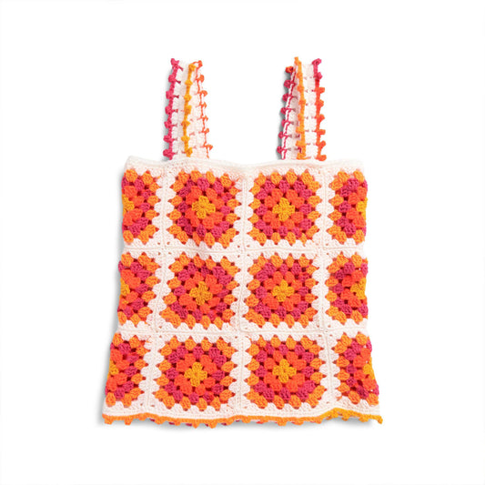Crochet Tank made in Red Heart All in One Granny Square","Super Saver Yarn