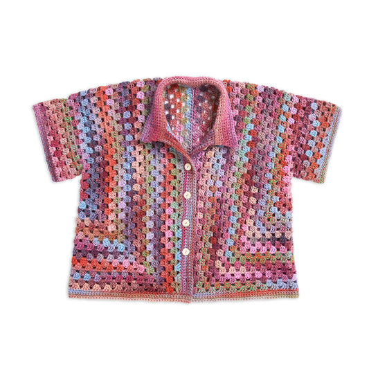 Red Heart Crochet Granny Cabana Shirt