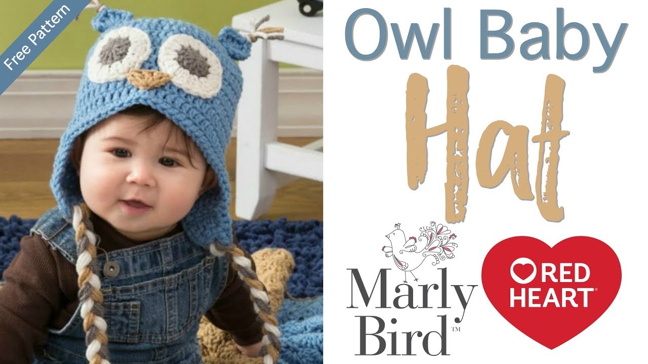 Red Heart Owl Baby Hat Crochet