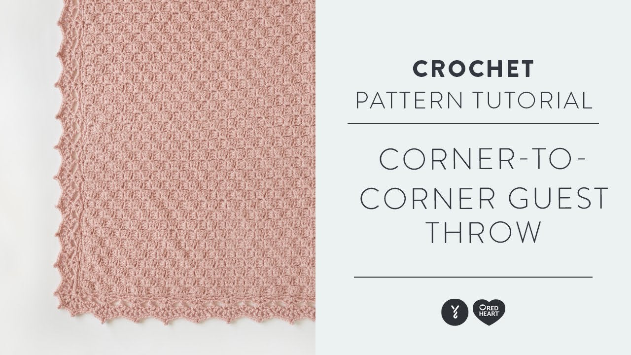 Red Heart Corner-to-Corner Guest Throw Crochet