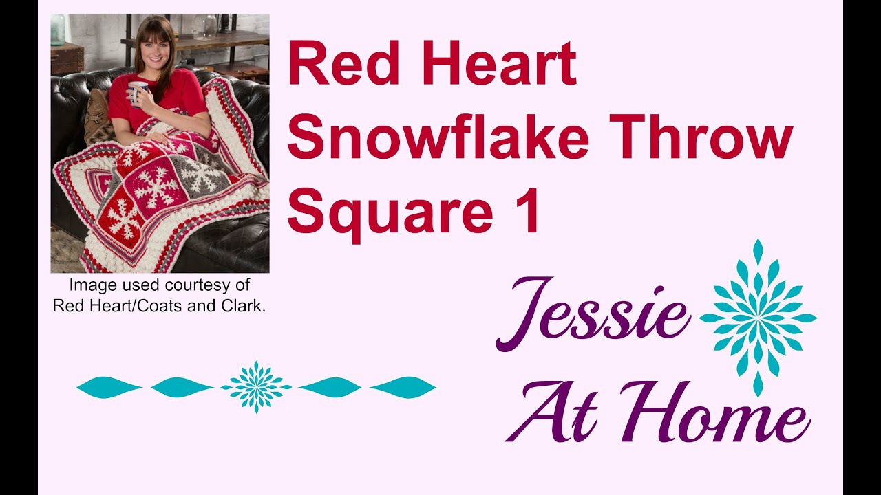Red Heart Snowflake Throw Crochet