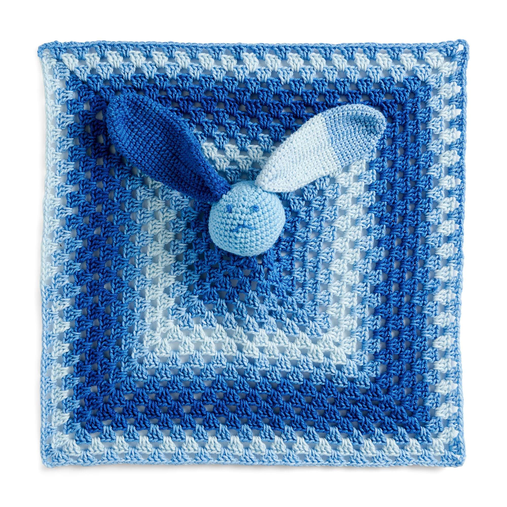 Free Easy Red Heart Jessica's Bunny Lovie Blanket Crochet Pattern