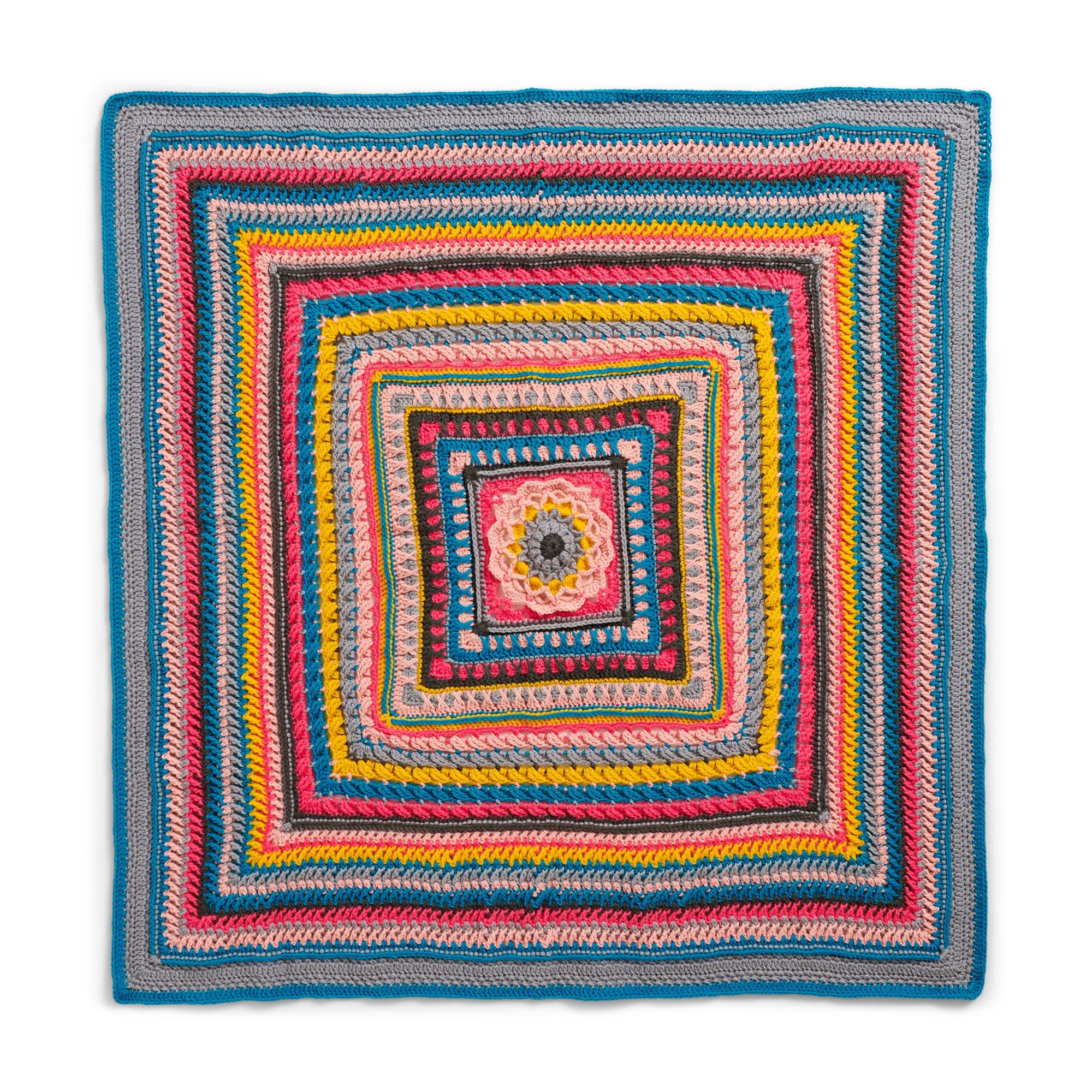 Free Intermediate Red Heart Study of Determination Afghan Crochet