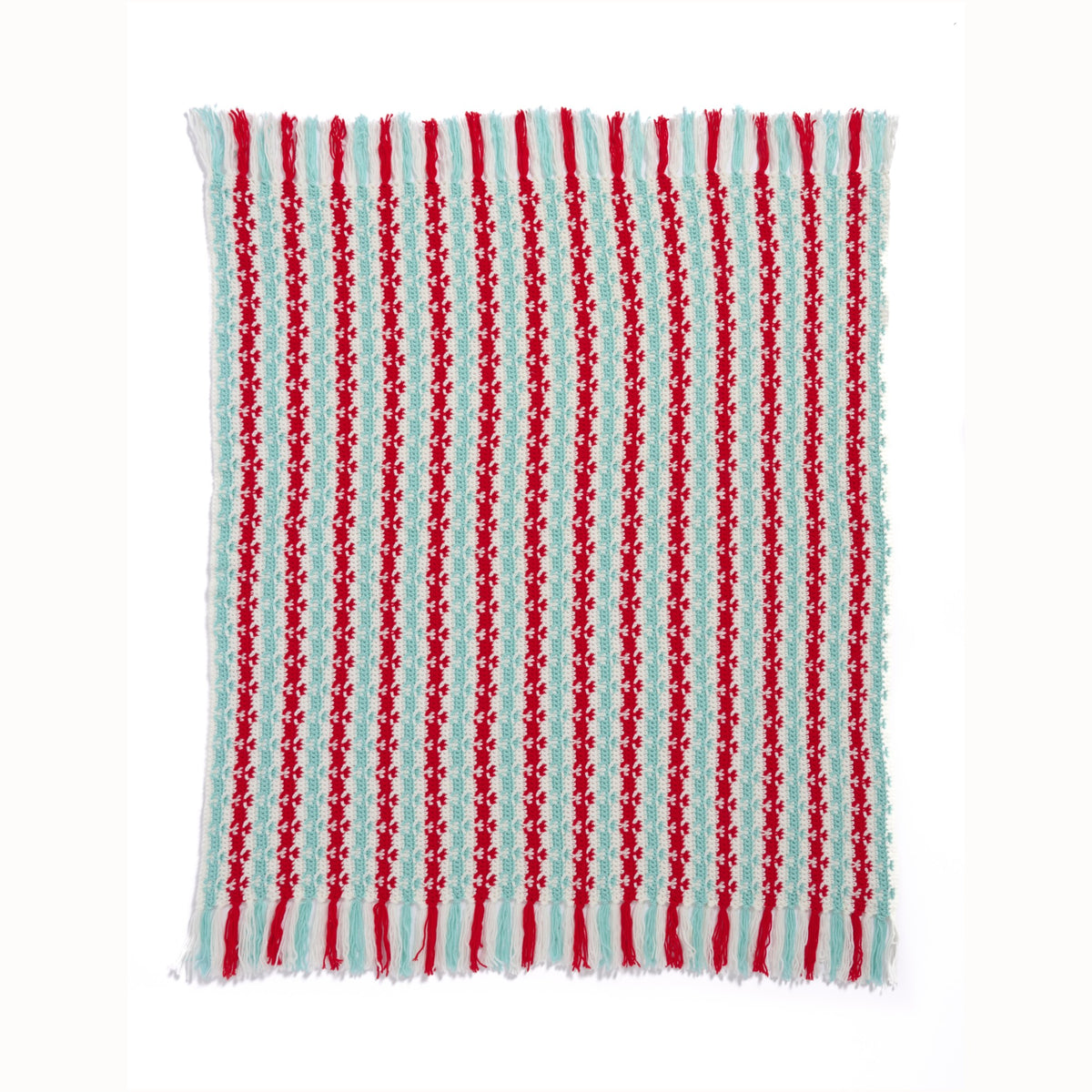 Crochet Holly Jolly Afghan made using Red Heart yarn