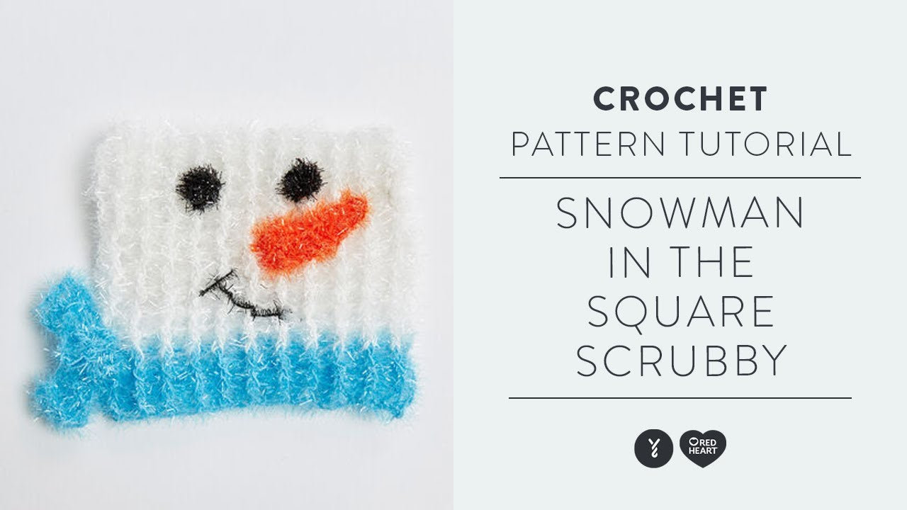 Red Heart Snowman In The Square Scrubby Crochet