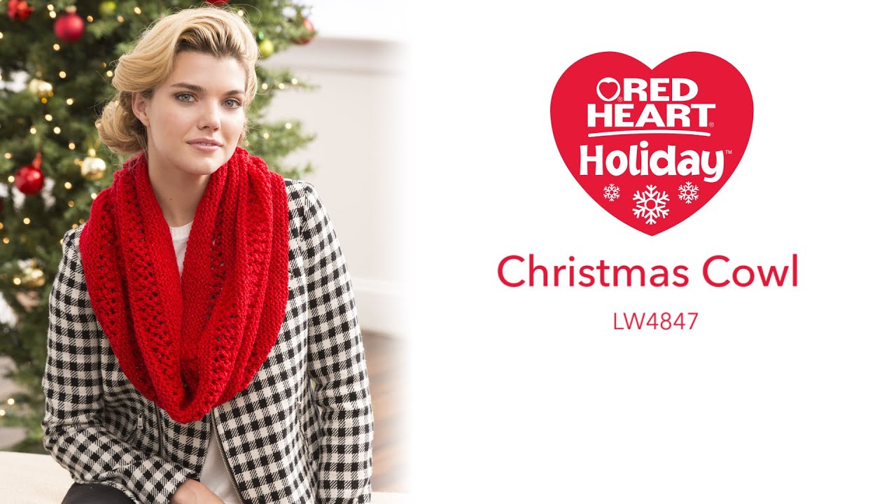 Red Heart Christmas Cowl Knit