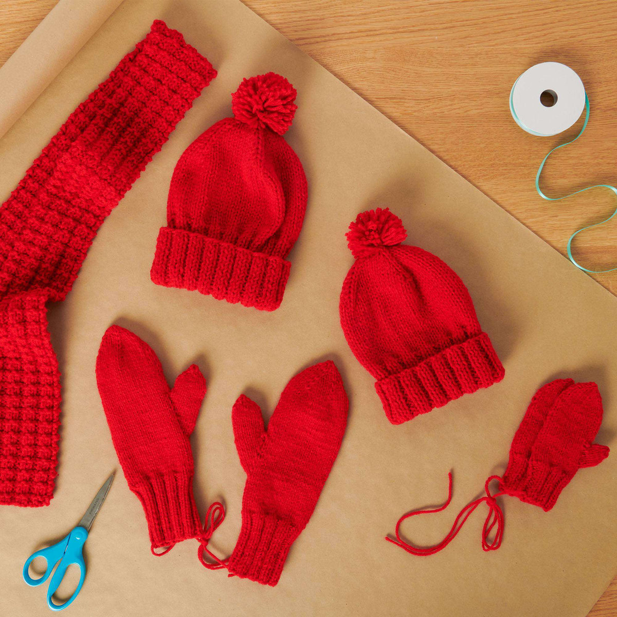 Knit made in Red Heart Super Saver yarn