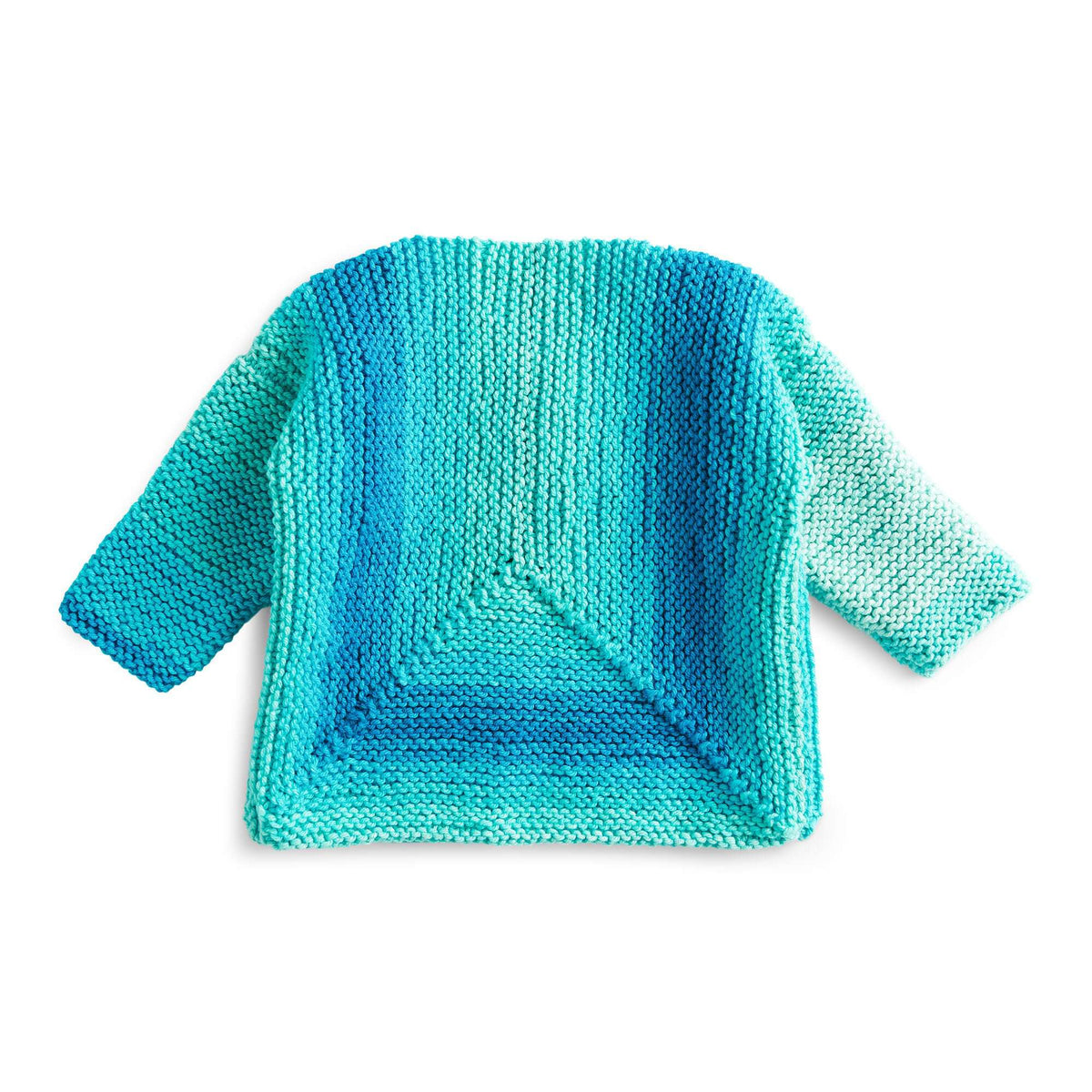 Knit made in Red Heart Super Saver Ombre yarn