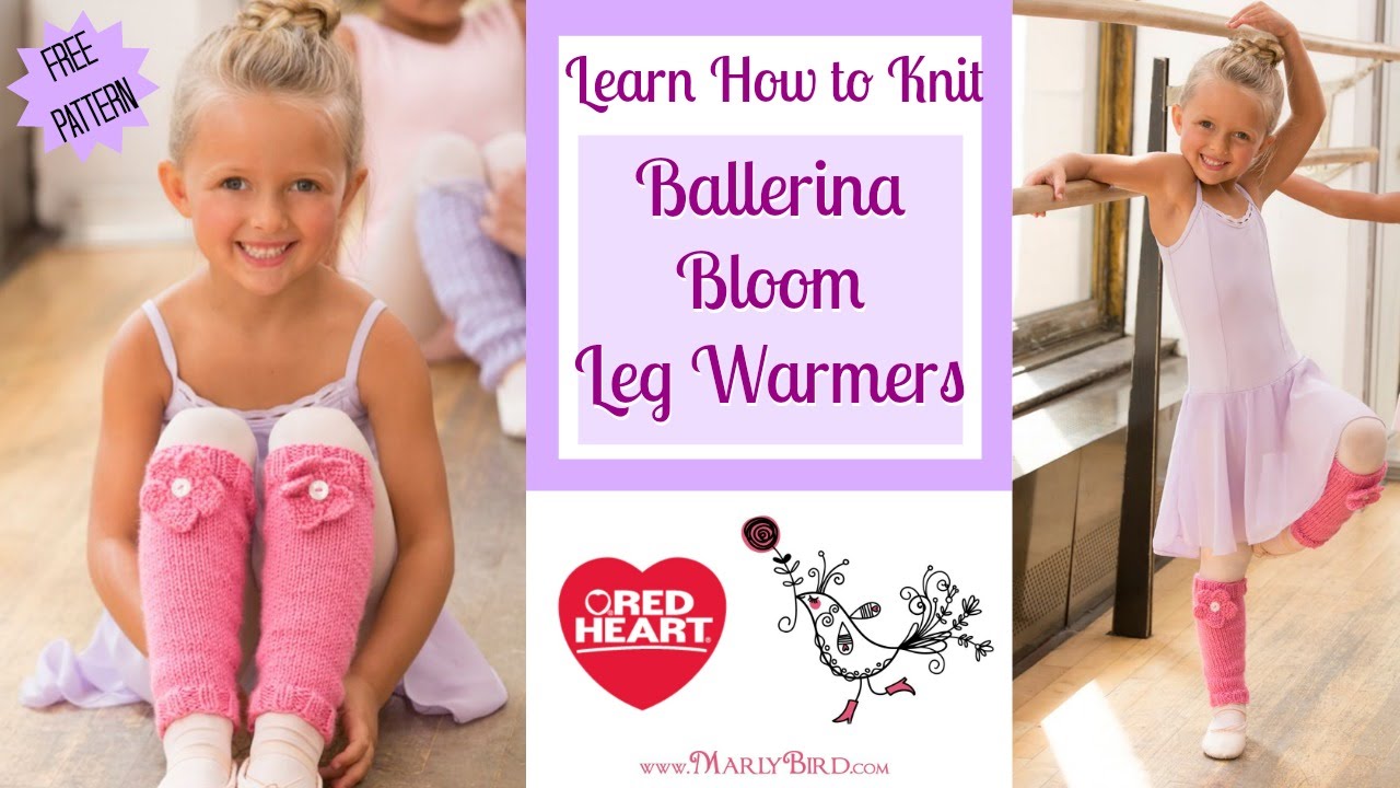 Red Heart Ballerina Bloom Leg Warmers Knit