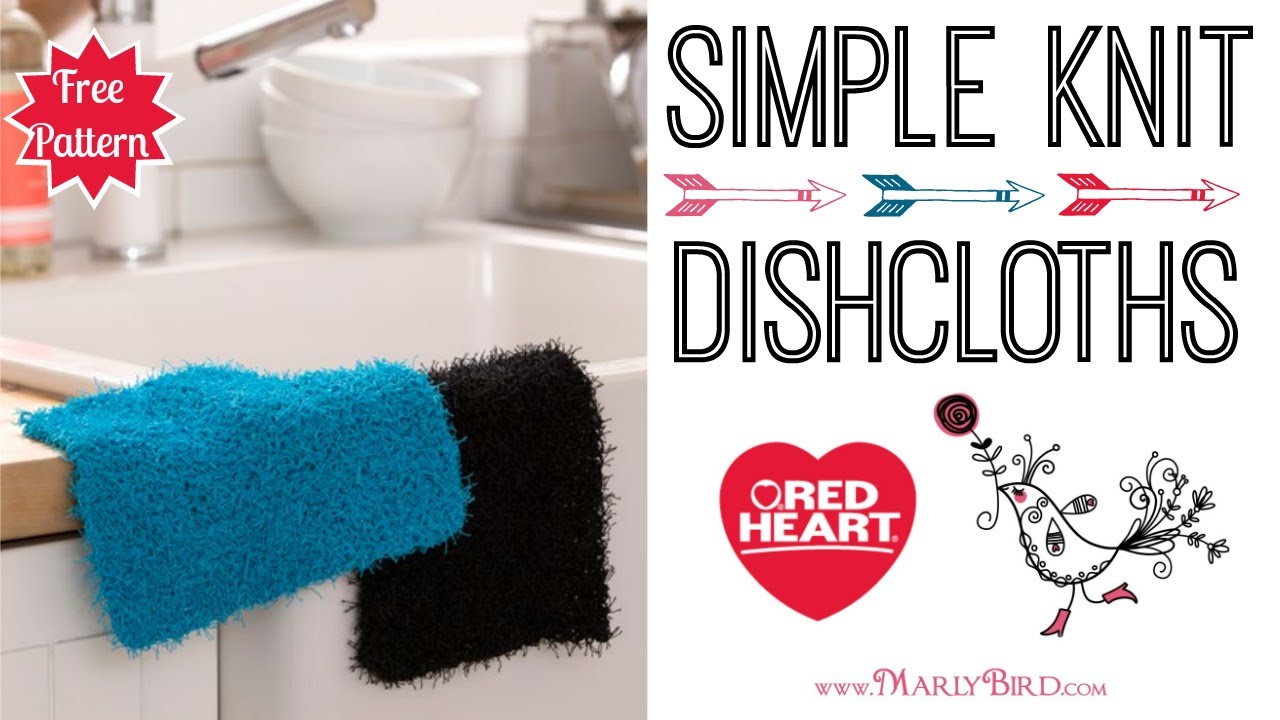 Red Heart Simple Knit Dishcloth