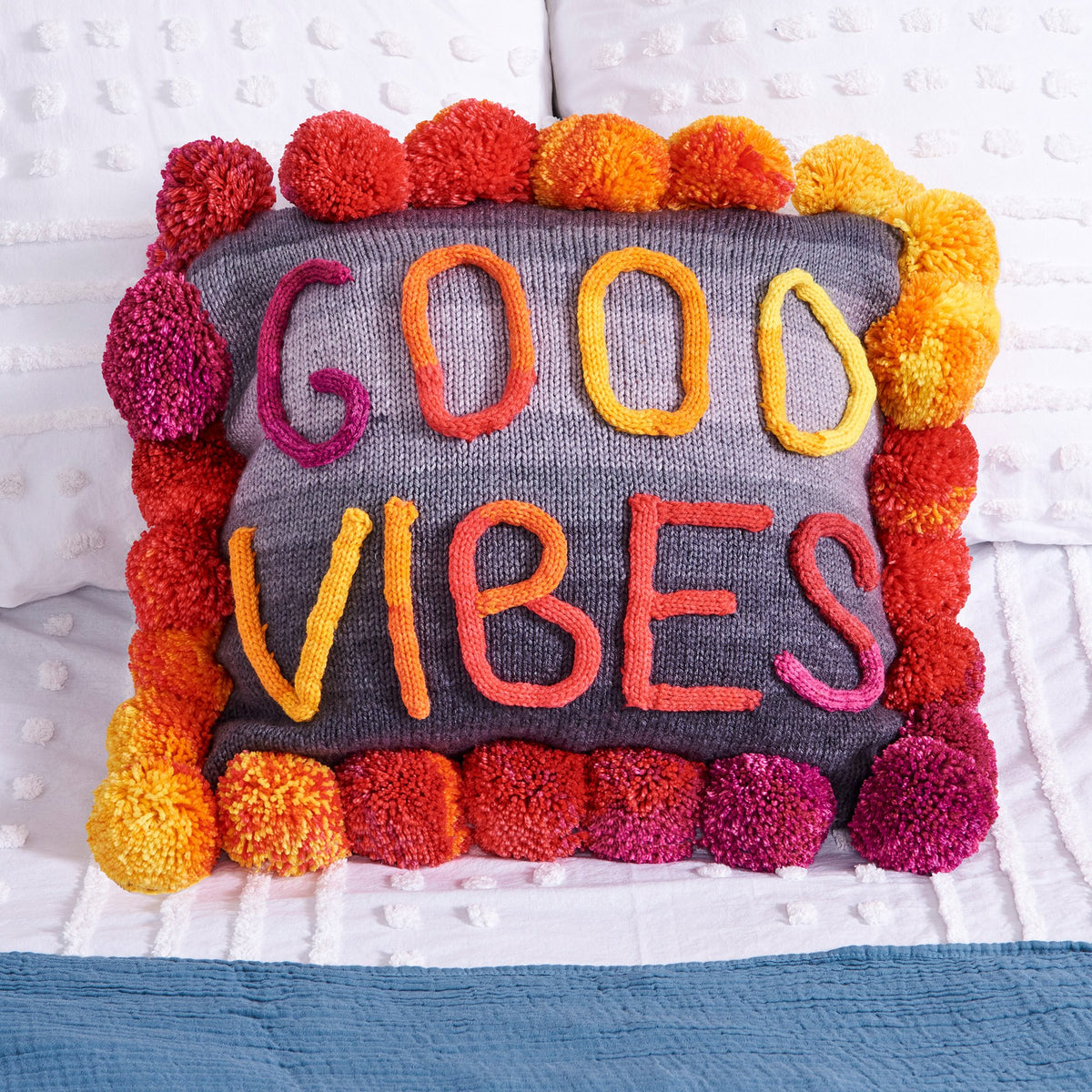 Knit Pillow made in Red Heart Yarn