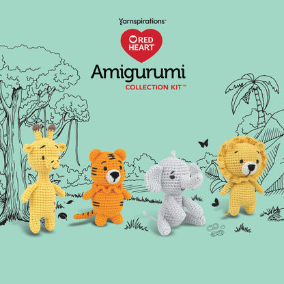 Red Heart Amigurumi Crochet Kit Safari